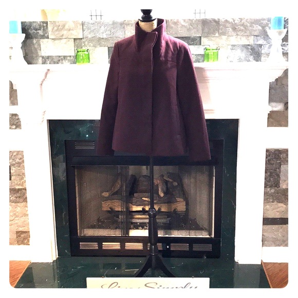 NWT Old Navy Plum Peacoat🥀 - Picture 2 of 7